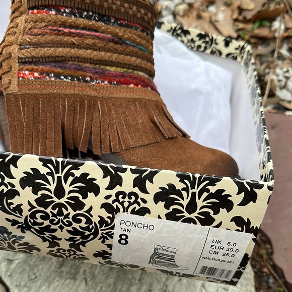 Naughty Monkey Brown Fringe Ankle Boots - Picture 6 of 7